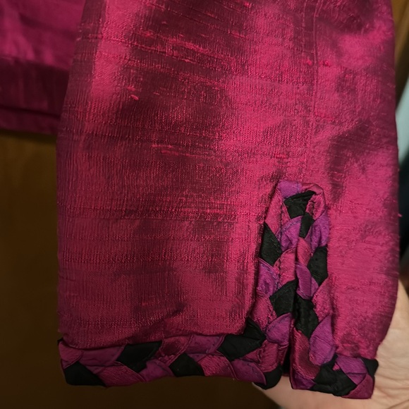 Silk Jacket with Buttons Closure - Picture 4 of 6